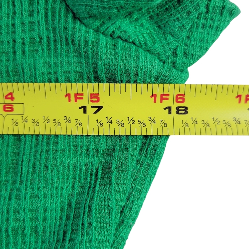 Anthropologie Maeve Nova Fit & Flare Dress Size M Green Textured Knit Lined - Picture 9 of 11